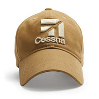 Red Canoe - Cessna 3D Logo Cap Tan