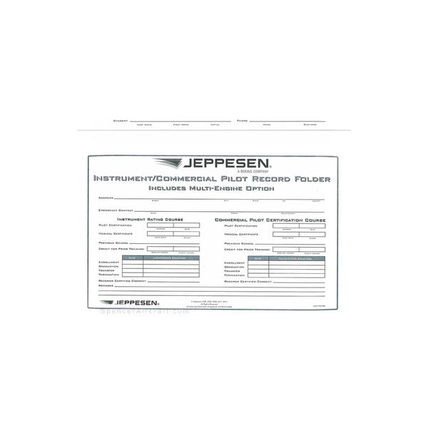 Jeppesen - Instrument / Commercial Record Folder (Individual)