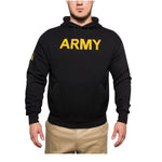 Army Printed Pullover Hoodie - Black