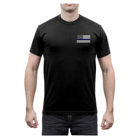 Honor and Respect 2-Sided Thin Blue Line Flag T-Shirt - Black