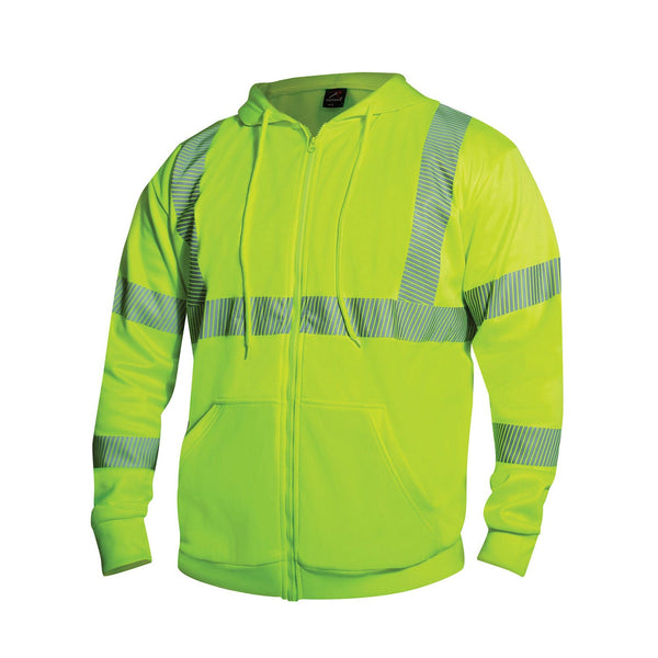 Hi-Vis Performance Zipper Sweatshirt - Safety Green