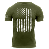 Distressed US Flag Athletic Fit T-Shirt