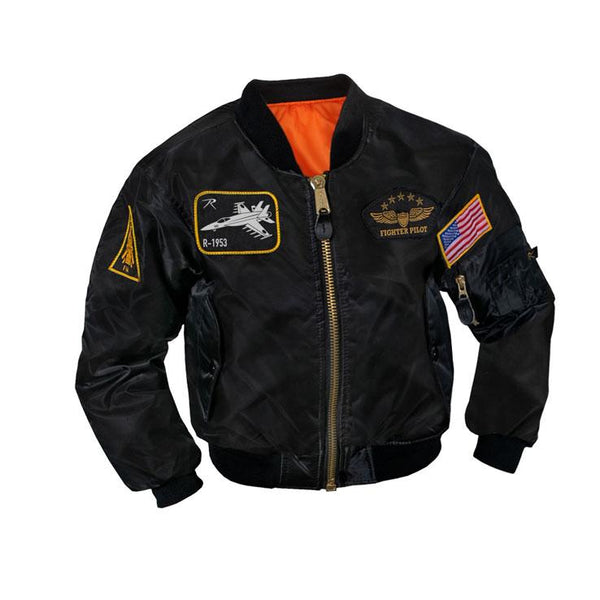 Kids Flight Jacket With Patches