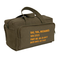 G.I. Type Zipper Pocket Mechanics Tool Bag With Military Stencil