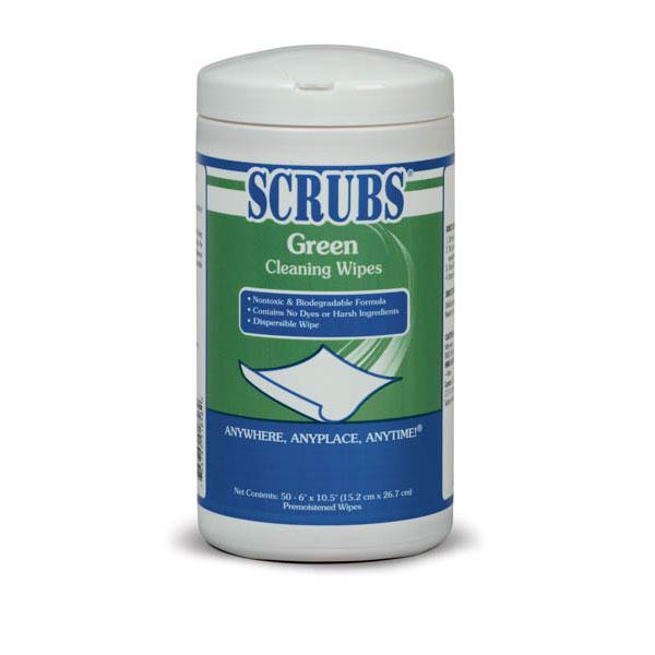 SCRUBS - Green Cleaning Wipe - 50 Wipes | 91856