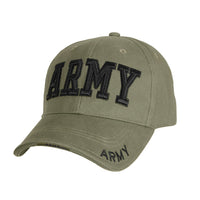 Deluxe Army Embroidered Low Profile Insignia Cap