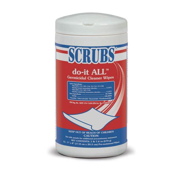 SCRUBS - do-it ALL Germicidal Cleaner Wipes - 75 Wipes | 98075