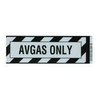 Tom Rubin Ent - AVGAS Only Placard, Sticker | A TRE 808