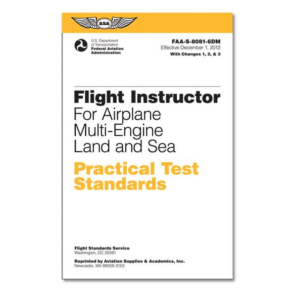 ASA - Practical Test Standards: CFI - Multi-Engine | ASA-8081-6DM