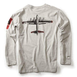 Red Canoe - Men's Long Sleeve T-Shirt B17 USA Gray