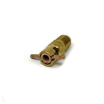 Curtis - Brass 1/8" NPT x .790 Long Push to Open, Turn to Lock Pipe Thread Fuel Drain Valve | CCA-1550