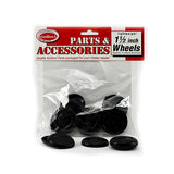 Guillow - Black Plastic Wheels Half's for Models (8 half wheels)