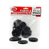 Guillow - Black Plastic Wheels Half's for Models (8 half wheels)