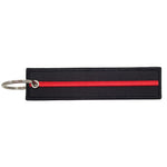 The Thin Red Line Firefighters Embroidered Keychain