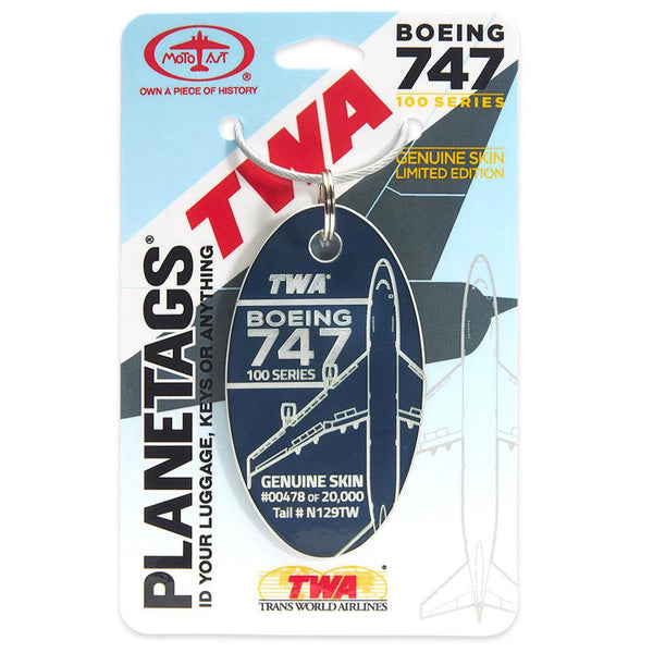 Planetags - TWA 747-100 Keychain