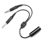 Pilot USA - (.25") Single Plug Headset Adapter to GA (Twin Plugs) | PA-92