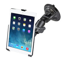 Ram - Single Suction Cup  Double Socket Medium (3.69) Ipad Air 1-2 Ez-Roll'R™ | RAM-B-166-AP17U