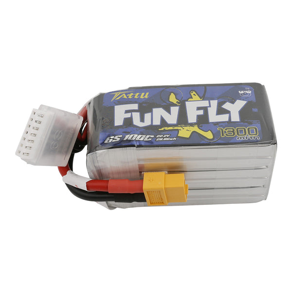 Tattu - 1300mAh 22.2V 100C 6S1P Full Size FPV Racing Quad battery with XT60 Plug