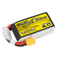 Tattu - 1400mAh 14.8V 130C 4S1P Full Size FPV Racing Quad battery with XT60 Plug