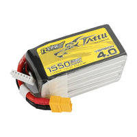 Tattu - 1550mAh 22.2V 130C 6S1P Full Size FPV Racing Quad battery with XT60 Plug