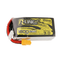 Tattu - 1800mAh 14.8V 120C 4S1P Full Size FPV Racing Quad battery with XT60 Plug