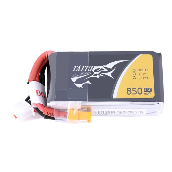 Tattu - 850mAh 11.1V 45C 3S1P Mini Quad FPV Battery with XT-30 Plug