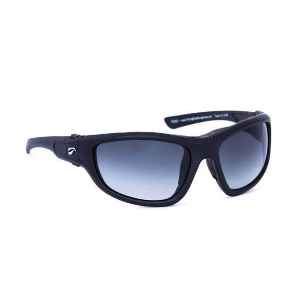 Hawk Convertible Sunglasses, Matte Black Gradient Gray Tint