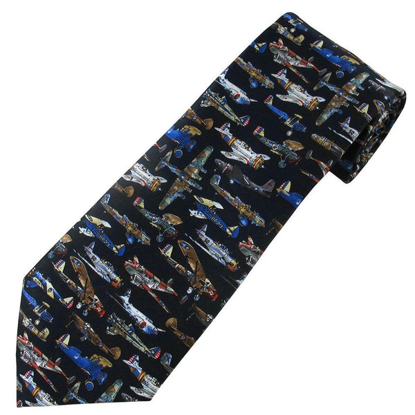 Museum Artifacts - World War II Airplanes, Large Silk Tie