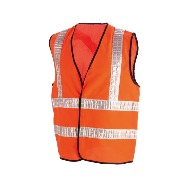 OccuNomix White, Orange Vest Mesh 1 3/8In 2 Tone Ref | XTTM0XL