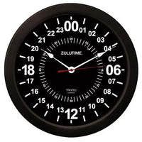 Trintec - 14'' ZuluTime 24-Hour Clock - Black | ZT24-HR14-B