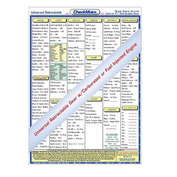 CheckMate - Universal RETRACTABLE Gear Checklist