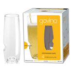 Govino - TopRack Dishwasher Safe 8oz Flute Glasses - 4 Pack