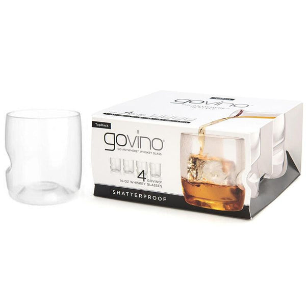 Govino - TopRack Dishwasher Safe 14oz Rocks Glasses - 4 Pack