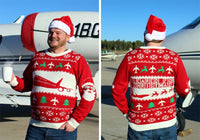 Aviation Ugly Christmas Sweater, Cleared For Christmas