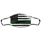 Distressed American Flag And Line Masks