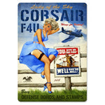 Vintage Signs - Corsair F4U Large 24in x 36in | BVL045