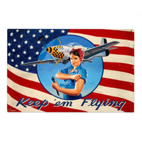 Vintage Signs - Keep Em Flying 36in x 24in | HB034