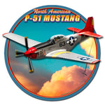 Vintage Signs - 3-D P-51 MUSTANG METAL SIGN 15in x 16in | LG649