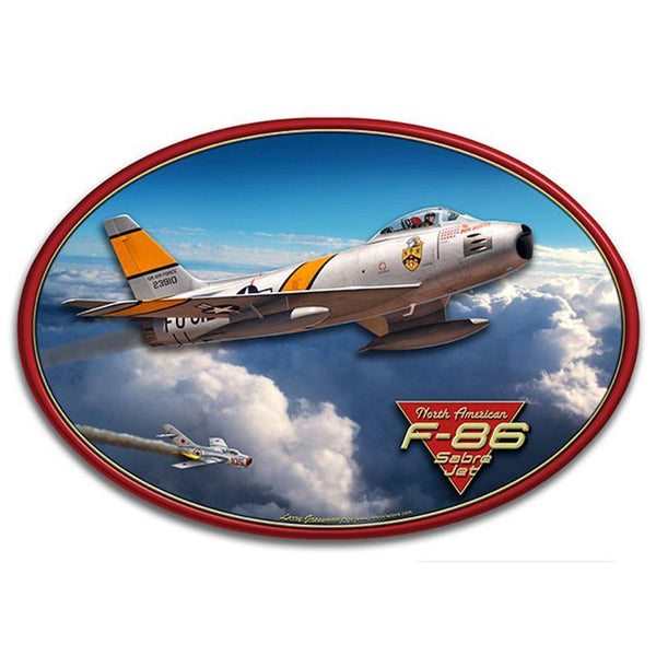 Vintage Signs - 3-D F-86 SABER JET 20X12 20in x 12in | LG687