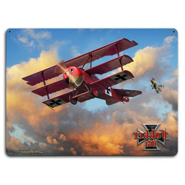 Vintage Signs - Fokker Tri-Plane 15in x 12in | LG744