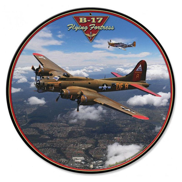 Vintage Signs - B-17 Flying Fortress 28in x 28in | LG803