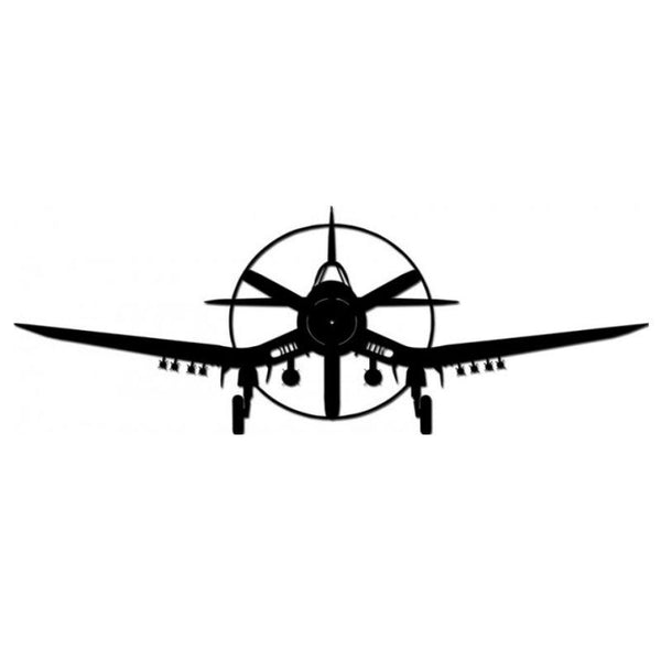 Vintage Signs - Corsair Plane Silhouette 38in x 15in | PS378