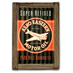 Vintage Signs - Aero Eastern Motor Oil Corrugated Framed 16in x 24in | PTSCWD012