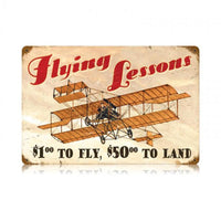 Vintage Signs - Flying Lessons Sign | V464